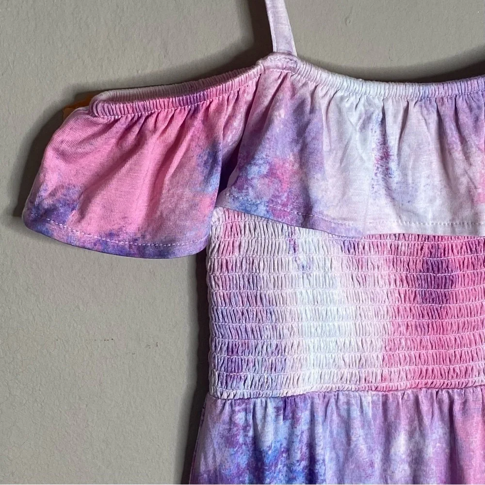 The Children’s Place Girl Dress Multicolor Open Shoulder Size 5/6 Years